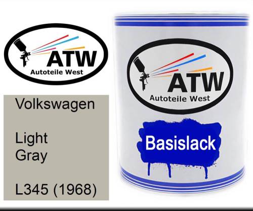 Volkswagen, Light Gray, L345 (1968): 1L Lackdose, von ATW Autoteile West.